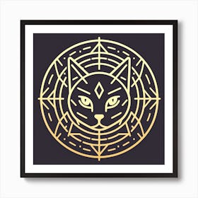 Cat In A Circle Art Print