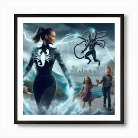 Scorpio Super Mom #3 Art Print