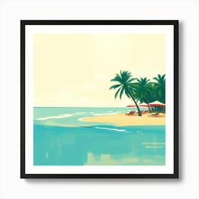 Beach - Beach Stock Videos & Royalty-Free Footage Art Print