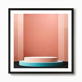 Pink And Blue Room Art Print