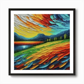 Abstract Landscape Painting 3 Art Print