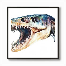 Dinosaur Watercolor Painting Art Print