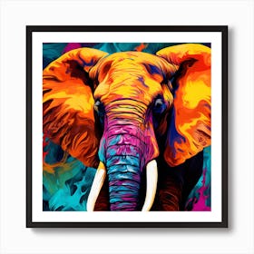 Elephant Painting 17 Art Print