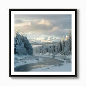 Winter Landscape - Winter Stock Videos & Royalty-Free Footage Art Print