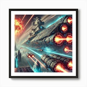 A Futuristic Sci Fi Scene Showcasing The Ecliptic Art Print