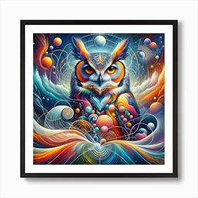 Owl spiritual Art Print