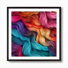 Colorful Yarn Background 2 Art Print