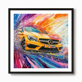 Gold Benz 1 Art Print