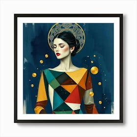 Geometric Woman Art Print