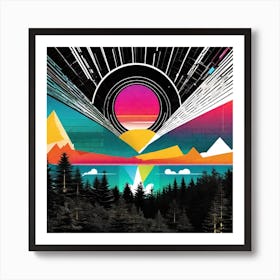 Sun Rises Over The Mountains Art Print