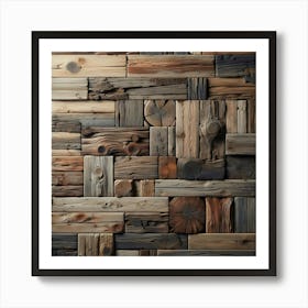 Reclaimed Wood Wall Art 1 Art Print