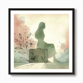 Silhouette Of A Woman 4 Art Print