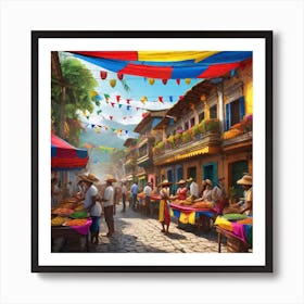 Venezuelan Market Art Print