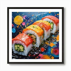 Sushi Painting Art Print