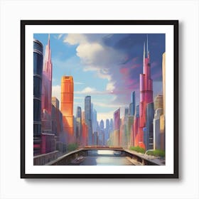 Chicago Cityscape Art Print