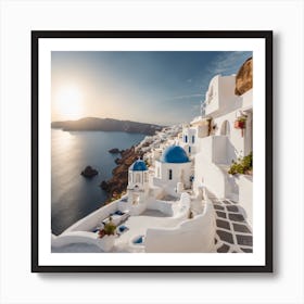 641523 Charming Santorini Island With Pristine Beaches An Xl 1024 V1 0 Art Print