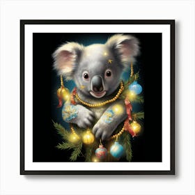 Christmas Koala Art Print