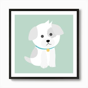 Dog Puppy Nature Cute Cartoon Animal Character Funny Pet Icon Drawing Doggy Art Print