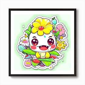 Kawaii Sticker Art Print