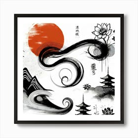 Asian Landscape Art Print