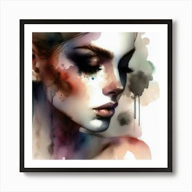 Watercolor Of A Woman 63 Poster