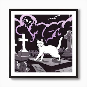 Ghost Cat Art Print