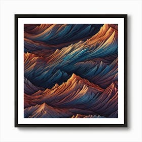 Abstract Mountains Art Print