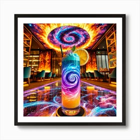 A Cosmic Themed Mocktail Named Cosmic Storm, Ser Art Print