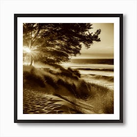 Sunset On The Beach 1051 Art Print