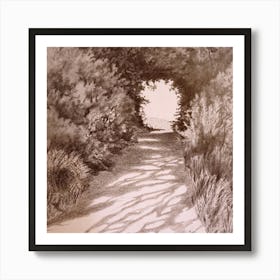 Walking towards Hope - Every step is leading you to the most amazing resolution (Pencil drawing) Art Print