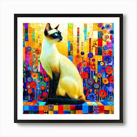 Kitty White - Siamese Cat Art Print