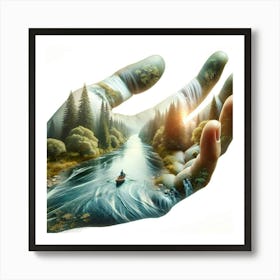 Hand Landscape Art Print