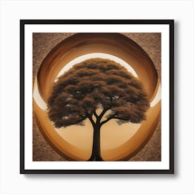 Tree In A Circle Art Print