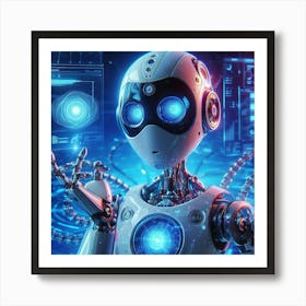 Futuristic Robot 2 Art Print