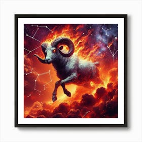 Ram Zodiac Sign 14 Art Print