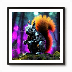Robot Squirrel 3 Art Print