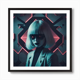 Spooky Elegance Intertwines With The Enigma Of Graphic Art Print