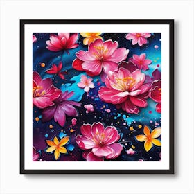 Sakura Flowers Art Print