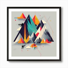 Abstract Mountains 6 Poster