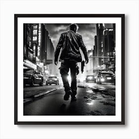 Man Walking Down The Street Poster