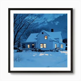 House In The Snow 3 Art Print