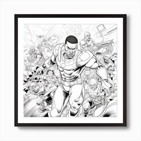 Thunder Soul Coloring Page Art Print