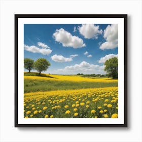 Yellow Dandelions Art Print