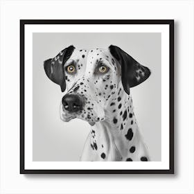 Portrait Of A Dalmatian Art Print