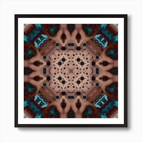 Abstract Pattern Spilled Watercolor Blue 2 Art Print