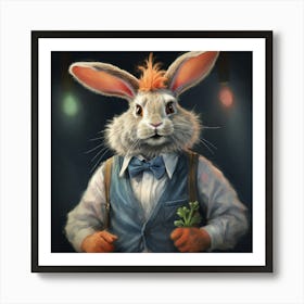 Rabbit In A Suit 20 Art Print