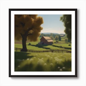 Farm In The Countryside 37 Art Print