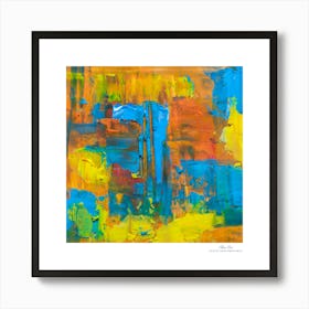 Contemporary art, modern art, mixing colors together, hope, renewal, strength, activity, vitality. American style.61 Art Print