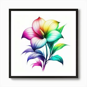 Flower Drawing 1 Art Print