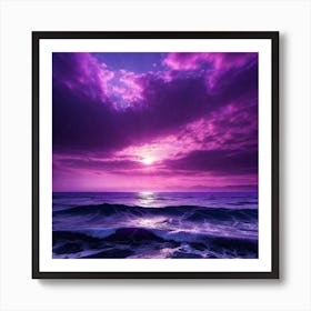 Purple Sunset Poster